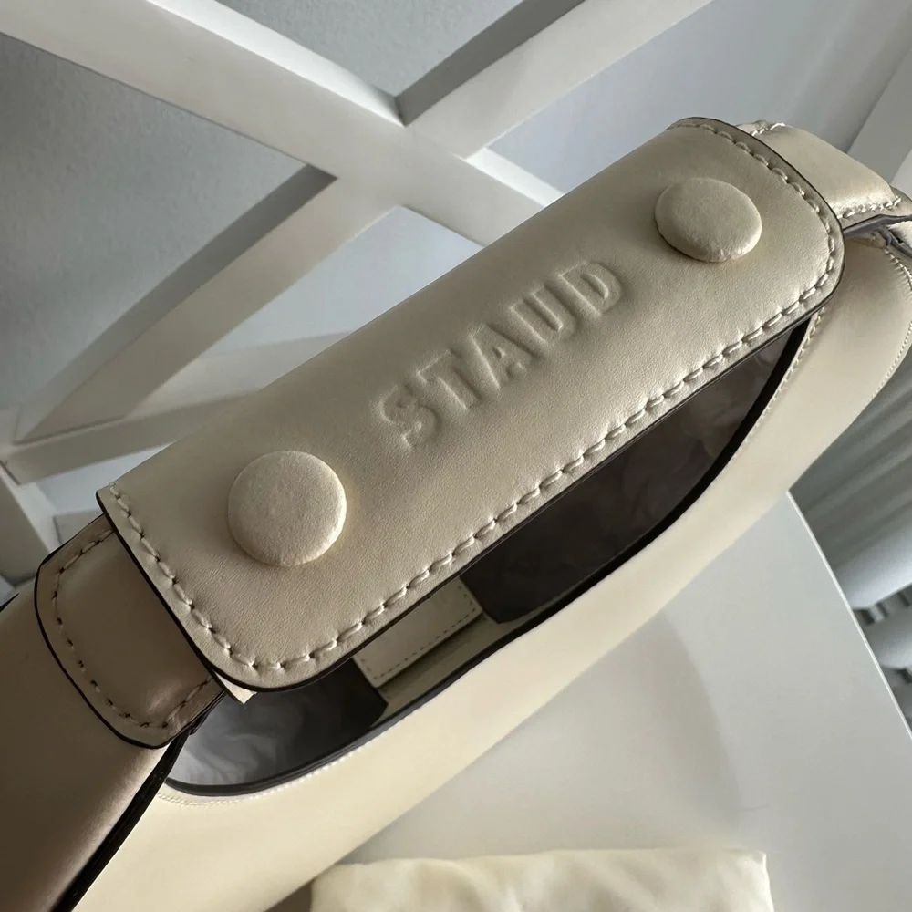 NWOT Staud Moon Bag Cream / Large Hobo Round Shoulder Bag - Picture 7 of 12